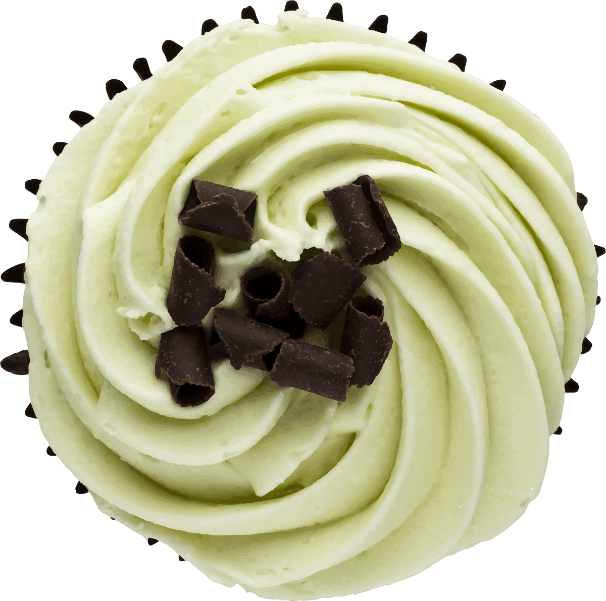 Mint chocolate cupcake