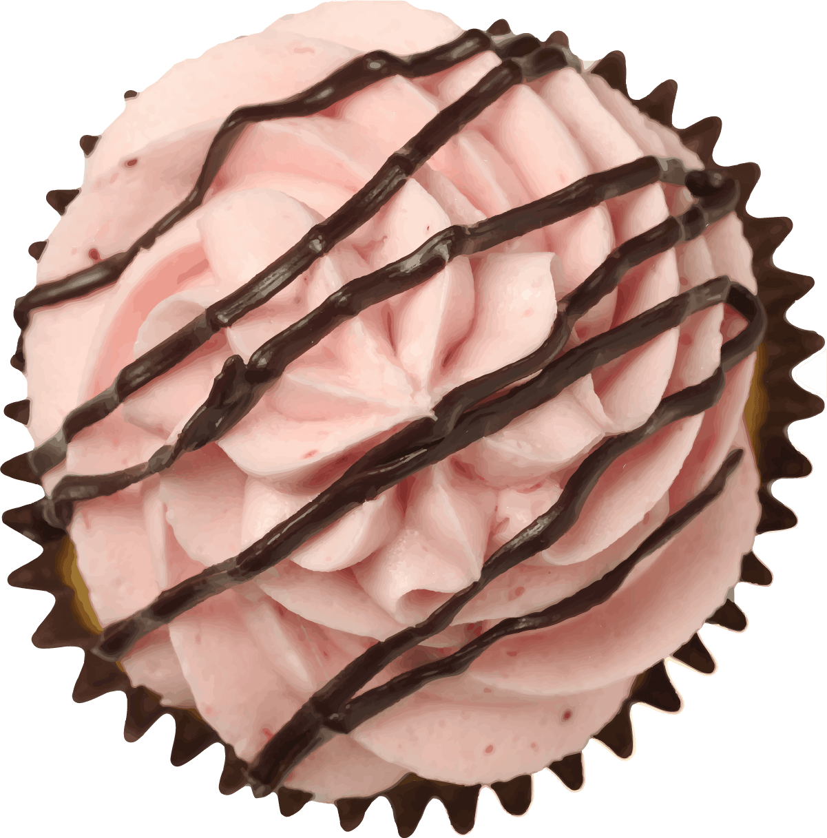 Strawberry chocolate cupcake