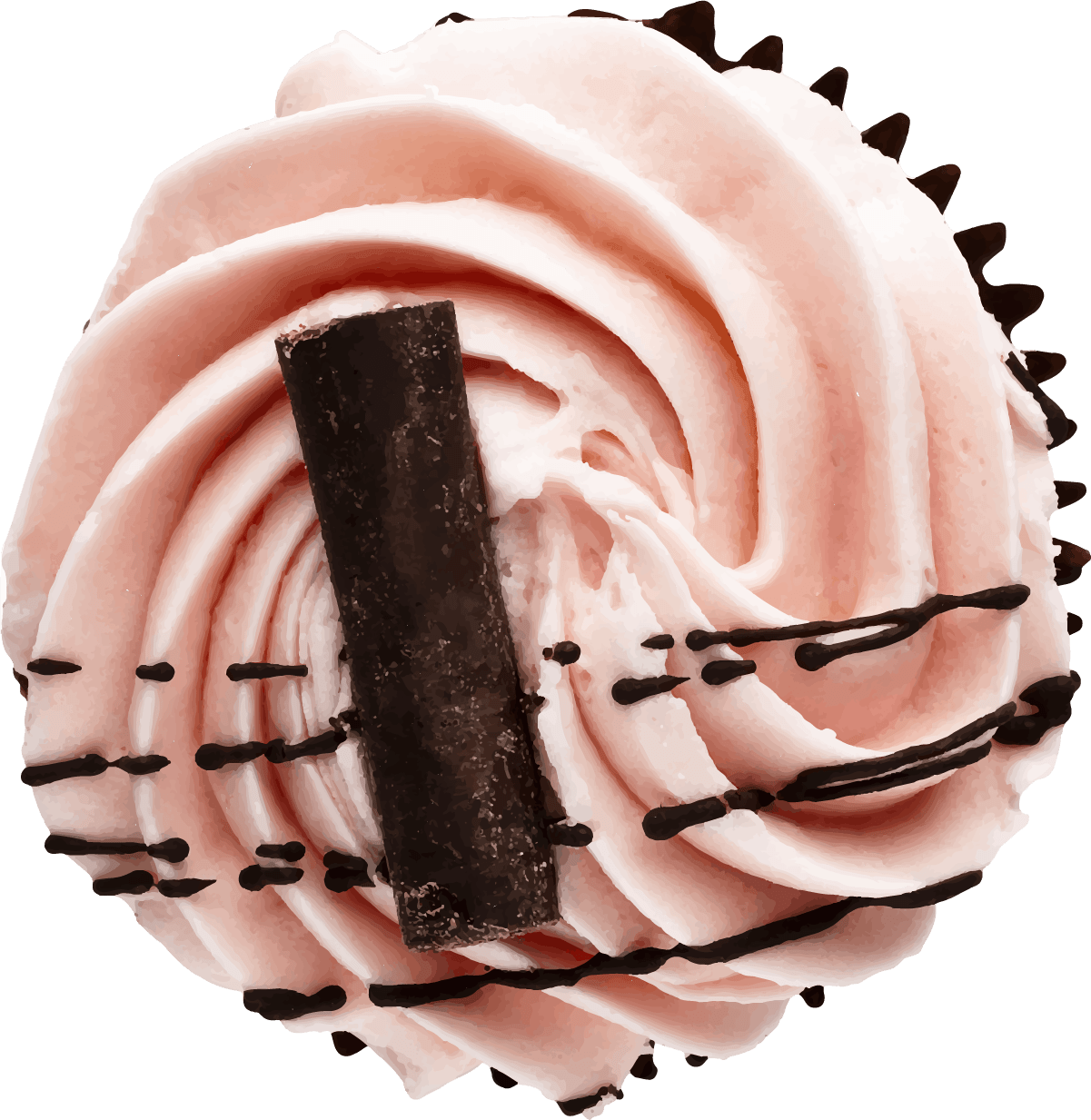 Strawberry chocolate cupcake