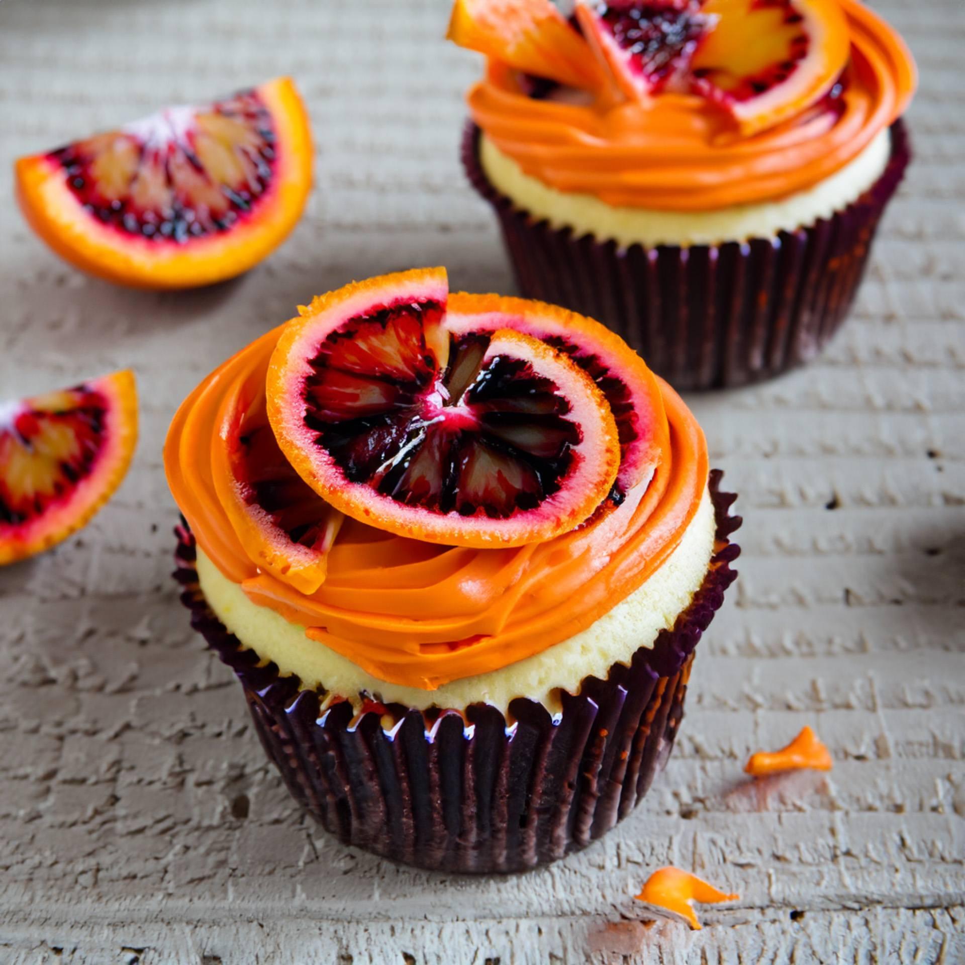 Blood Orange Martini cupcake